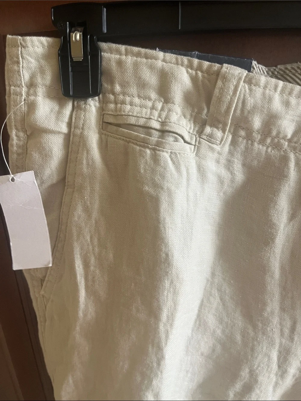 Cremieux men’s Linen Blend Casual Pants — Cream 34x30 new